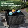 3 Pieces Rattan garden furniture Patio Furniture Sets All Weather Outdoor Sectional Patio Sofa Manual Weaving Wicker Rattan Corner Sofa with Grey Cushions and Glass Table Image 3