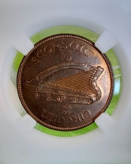 Proof 1928 1d penny high grade coin