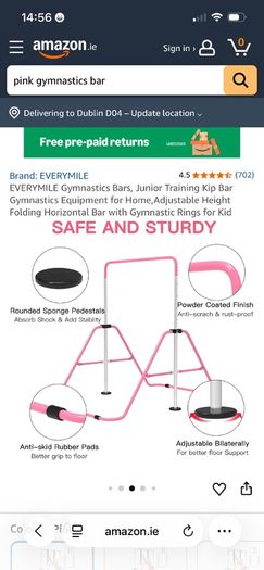 Pink Gymnastics Bar