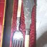 antique fish knife and fork set Image 2