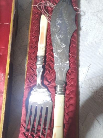 antique fish knife and fork set