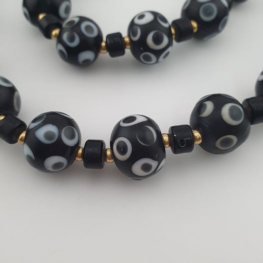 Vintage Venetian Style Thousand Eyes Glass Beads Necklace