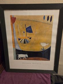 Annora Spence "Boat on a Yellow Sea" Frame