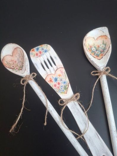 Set of  3 Decorative Kitchen Utensils in the Jar