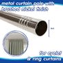 Extendable Metal Curtain Pole with Brackets - 83 to 120cm - Brushed Nickel - 1x Modular Long Telescopic Adjustable Bay Window Bedroom Door Rod Rail for Eyelet & Rings Curtains Image 3
