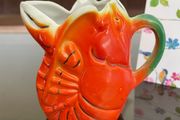 20th Century Retro Orange Lobster Design Mini Jug Creamer Souvenir from Blackpool 1960s