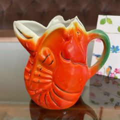 20th Century Retro Orange Lobster Design Mini Jug Creamer Souvenir from Blackpool 1960s
