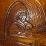 Solid Wooden carved wall hanging "Scholar" Image 5