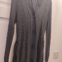 Women Long Jumper  Dress . Size 14/16. Like New. With Hoodie and fitting belt.