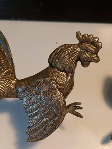 A Pair of Charles X Silver Plated Fighting Cockerels (C.1830)