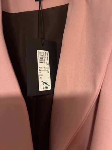 River Island Pink double breasted blazer