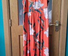 Shein orange pattern summer jumpsuit, Size 20