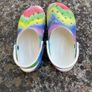 Rainbow crocs size four Image 3