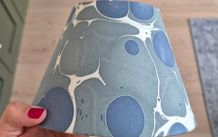 Pooky lamshade - handmade marble paper
