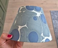 Pooky lamshade - handmade marble paper