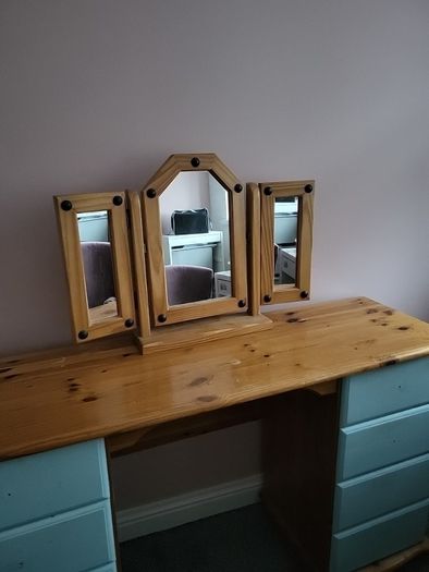 Solid Pine Double Pedestal Desk Upcycling Project