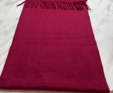 Patrick Francis Pure Cashmere Burgundy Scarf with Fringe detail