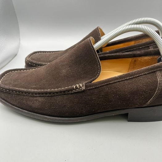 Loake Treviso Brown Suede Leather Mens Moccasin Shoes UK 7.5 EU 41.5