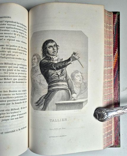 Very Scarce, Excellent Condition. Antique Set of French books, Histoire des Girondins by Lamartine.