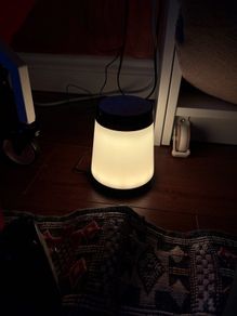 alarm clock gradient lights and bird sounds