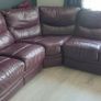 C corner leather sofa and leather suede chaise lounge Image 10