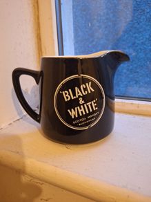 Vintage Wade Black & White Whiskey pub jug