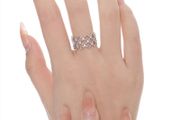 Rebel Studio Net Style Adjustable Diamante Ring