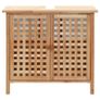 Sink Cabinet with Mirror Solid Walnut Wood Image 4