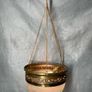 FLASH SALE ! Was 395 Now 320 ! Art Nouveau Brass & Cut Glass Pendant Light Image 3