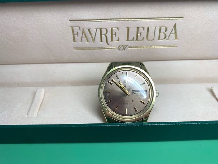 Rare Favre-leuba Harpoon || 36000Vph Gold Plated