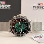 Tissot Chronograph Watch SEASTAR 1000 Green Mesh T1204171109100 Image 8