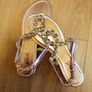 Women's Toe Summer Holidays post jewelled flat sandals Image 2
