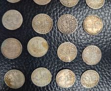 20 x English silver threepences