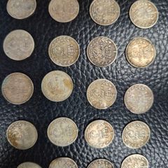 20 x English silver threepences