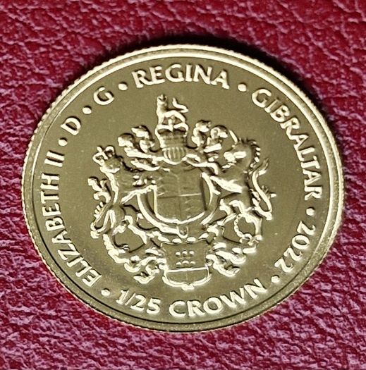 Gibraltar 1/25 Crown 2022 Padraig Pearse 0.5 Gram .999 Gold coin