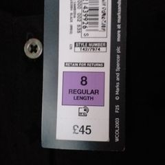 Brand New Long Black Dress M& M -size 8