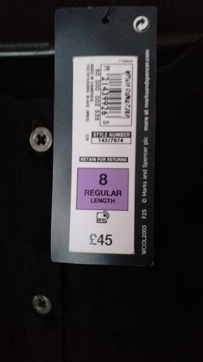 Brand New Long Black Dress M& M -size 8