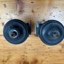 Matching pair of antique marble, slate and brass ornaments. Image 6