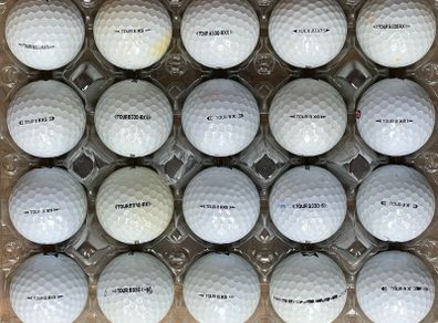 20 used  Bridgestone Tour B grade B golf balls