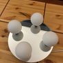 Searchlight Electric Chrome 4-Light Bathroom Flush Ceiling Light With Opal Glass Shades. Image 2