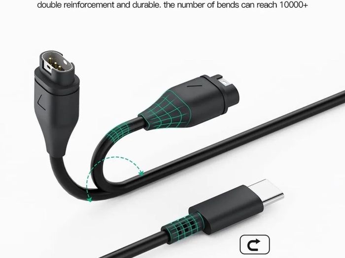 USB-C Charger Cable For Garmin Fenix 5 5S 7X 7 6S 6X Forerunner 935 Vivoactive 3