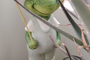 Frog Statue Holding an Umbrella