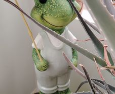 Frog Statue Holding an Umbrella