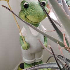 Frog Statue Holding an Umbrella
