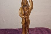 Hand carved wooden woman figure