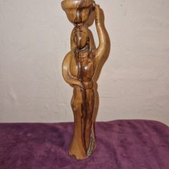 Hand carved wooden woman figure