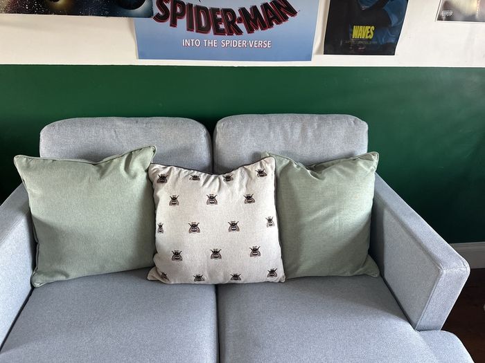 M&S Bee Cushion & Matching Sage Green Cushions (3 Pack)