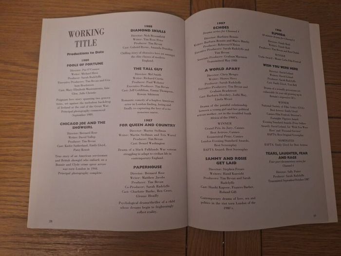 1990 Chicago Joe And The Showgirl Press Kit