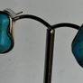 Irregular Gilted Cabochon Turquoise Earrings Image 5