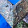 antique brass and wood engraved fender Image 4